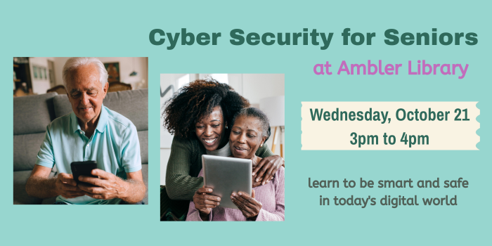 cyber security program for seniors at Ambler Library